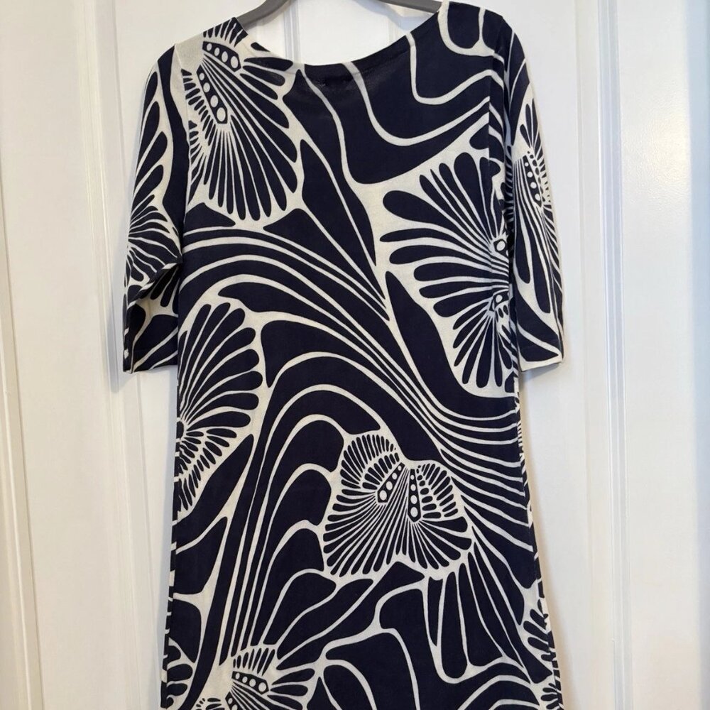 J Crew - Women’s Cream/Navy Lightweight Sweater Dress